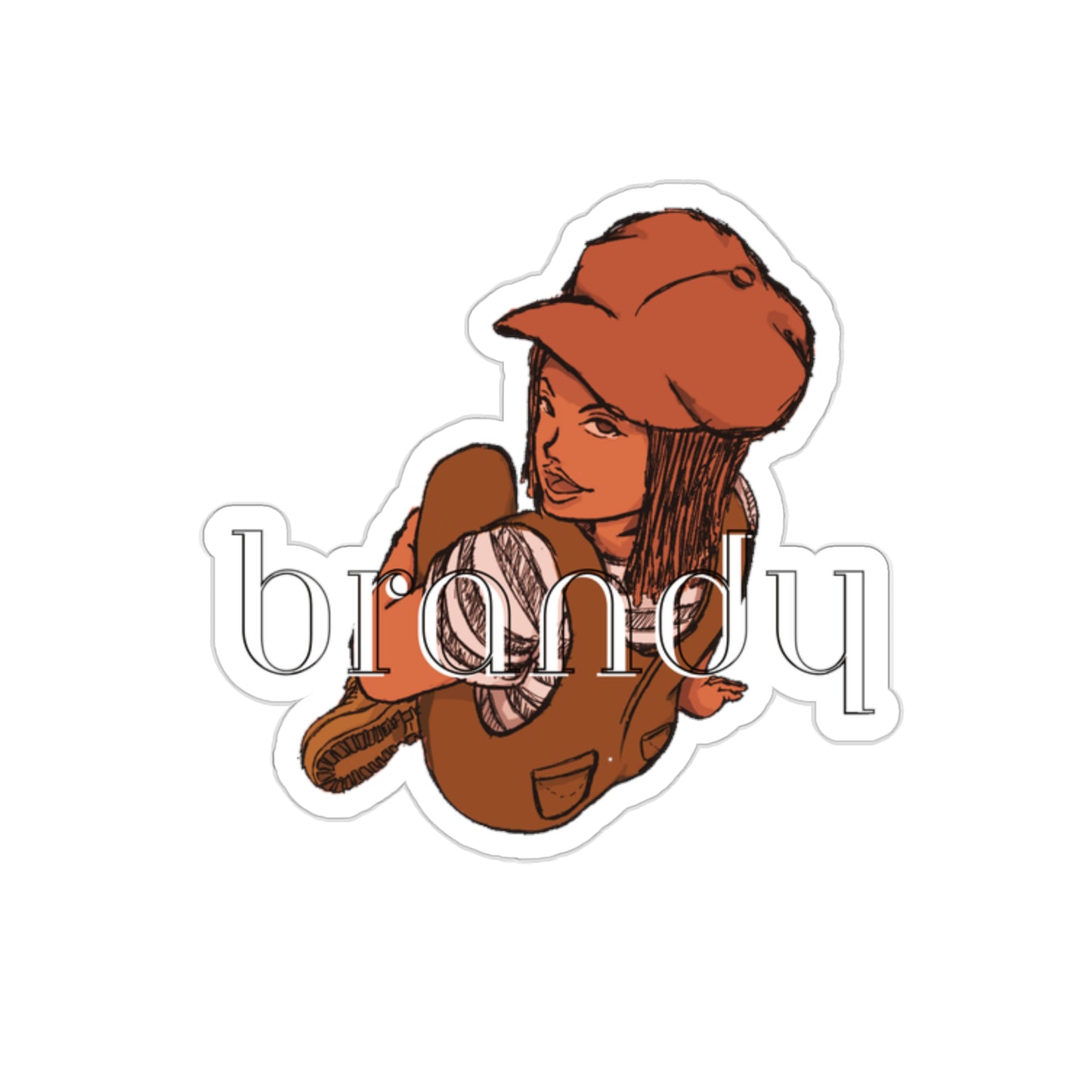 "Brandy" Orange Version Sticker