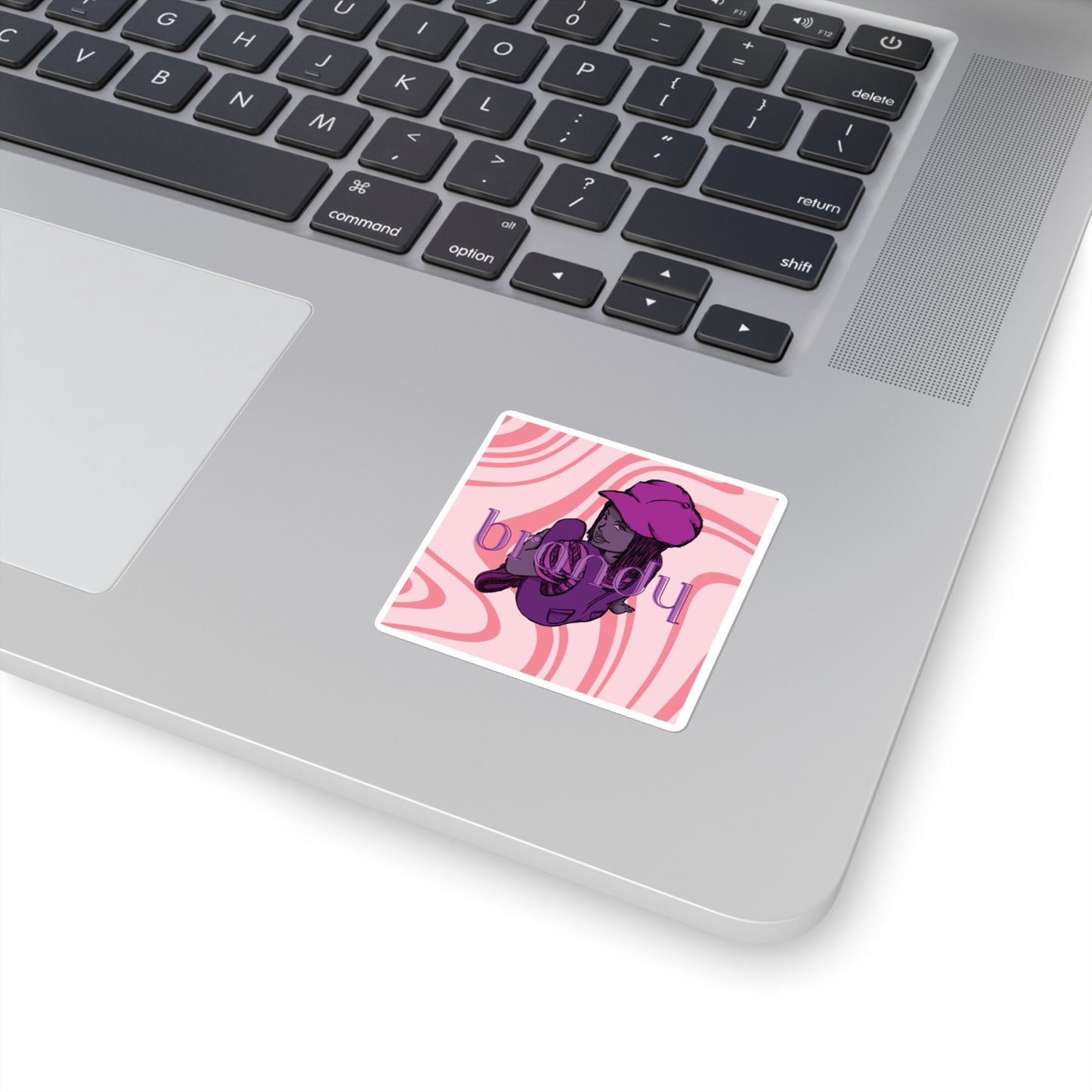 Pink Purple Brandy Square Stickers for Personalized Decor