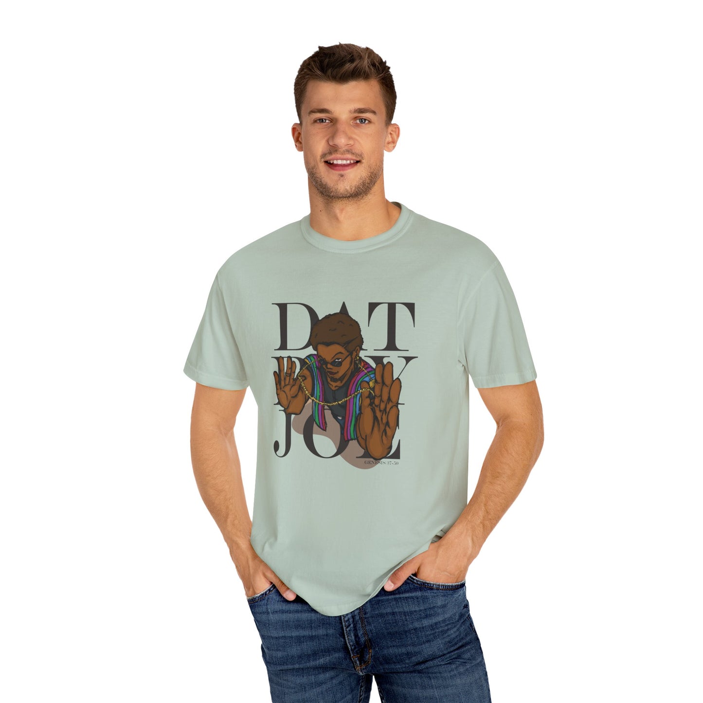 Unisex Garment-Dyed T-Shirt with 'DAT BOY JOE' Graphic - Bold Streetwear Style