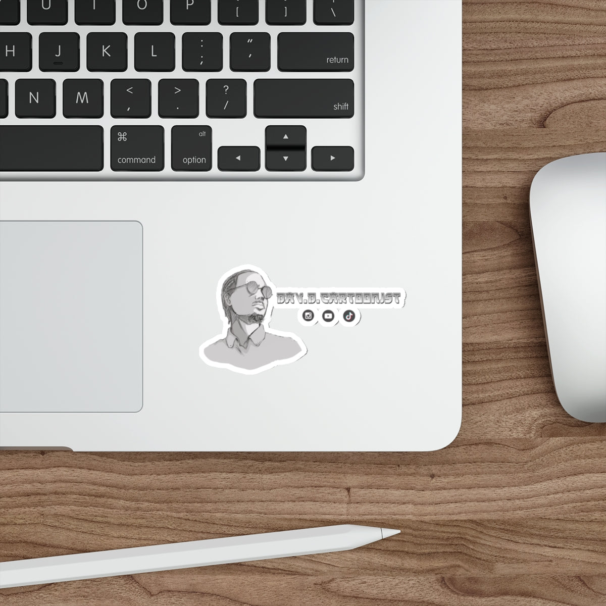 "Dav D Cartoonist" Stylish Die-Cut Stickers