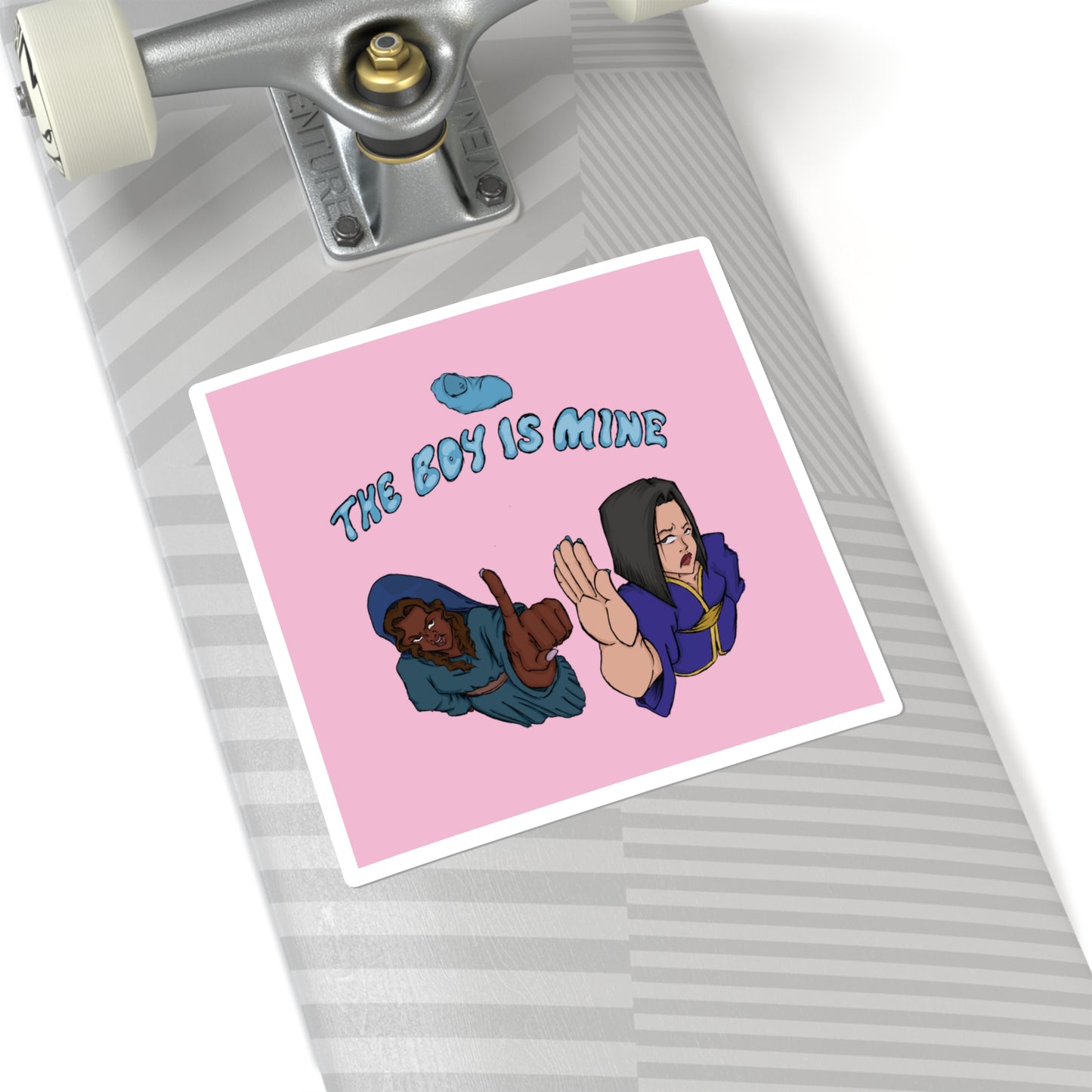 The Boy Is Mine Square Stickers - Fun, Colorful Vinyl for Fans & Friends