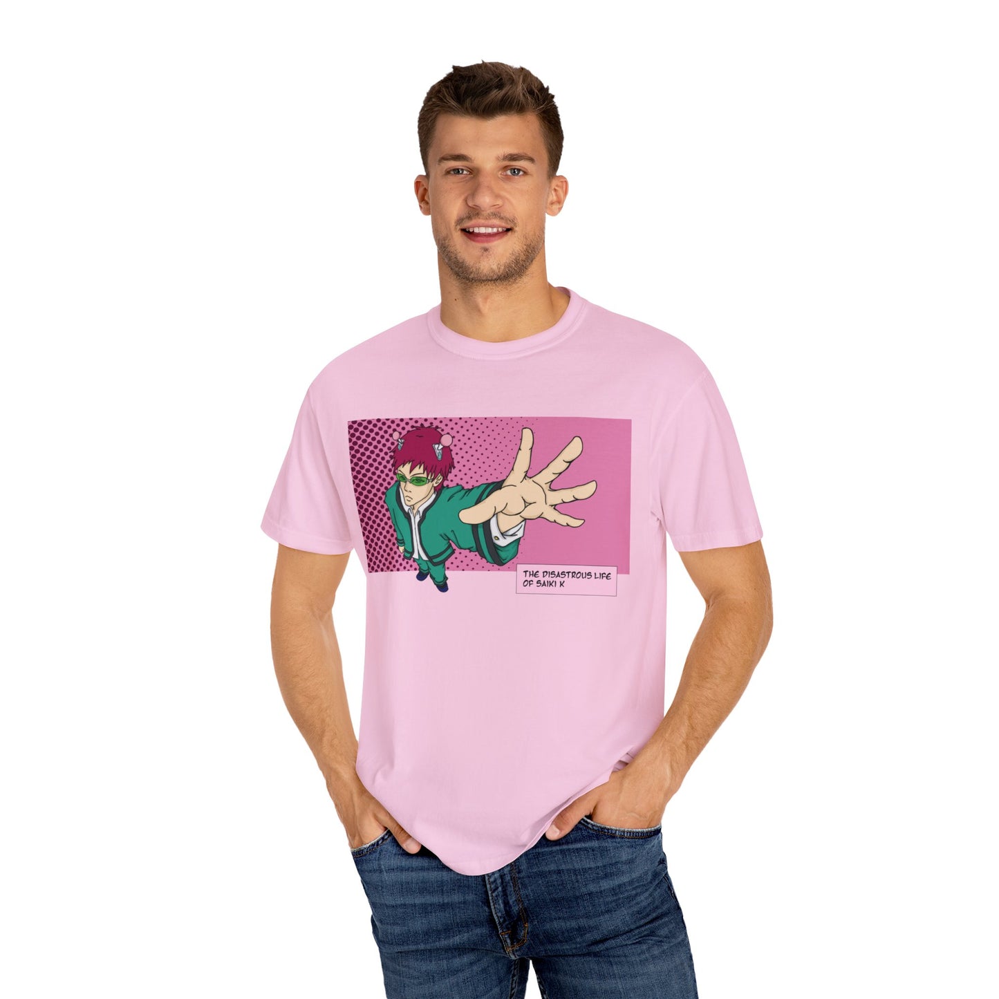 "Disastrous Life of Saiki" Version 2 Unisex Garment-Dyed T-shirt