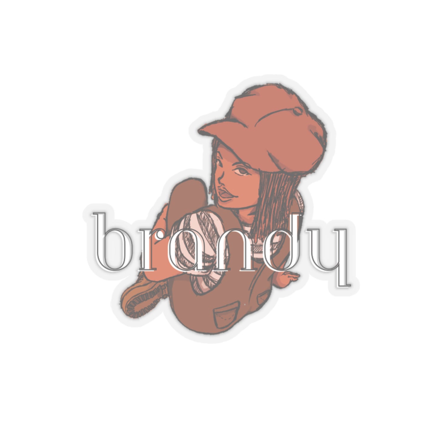 "Brandy" Orange Version Sticker