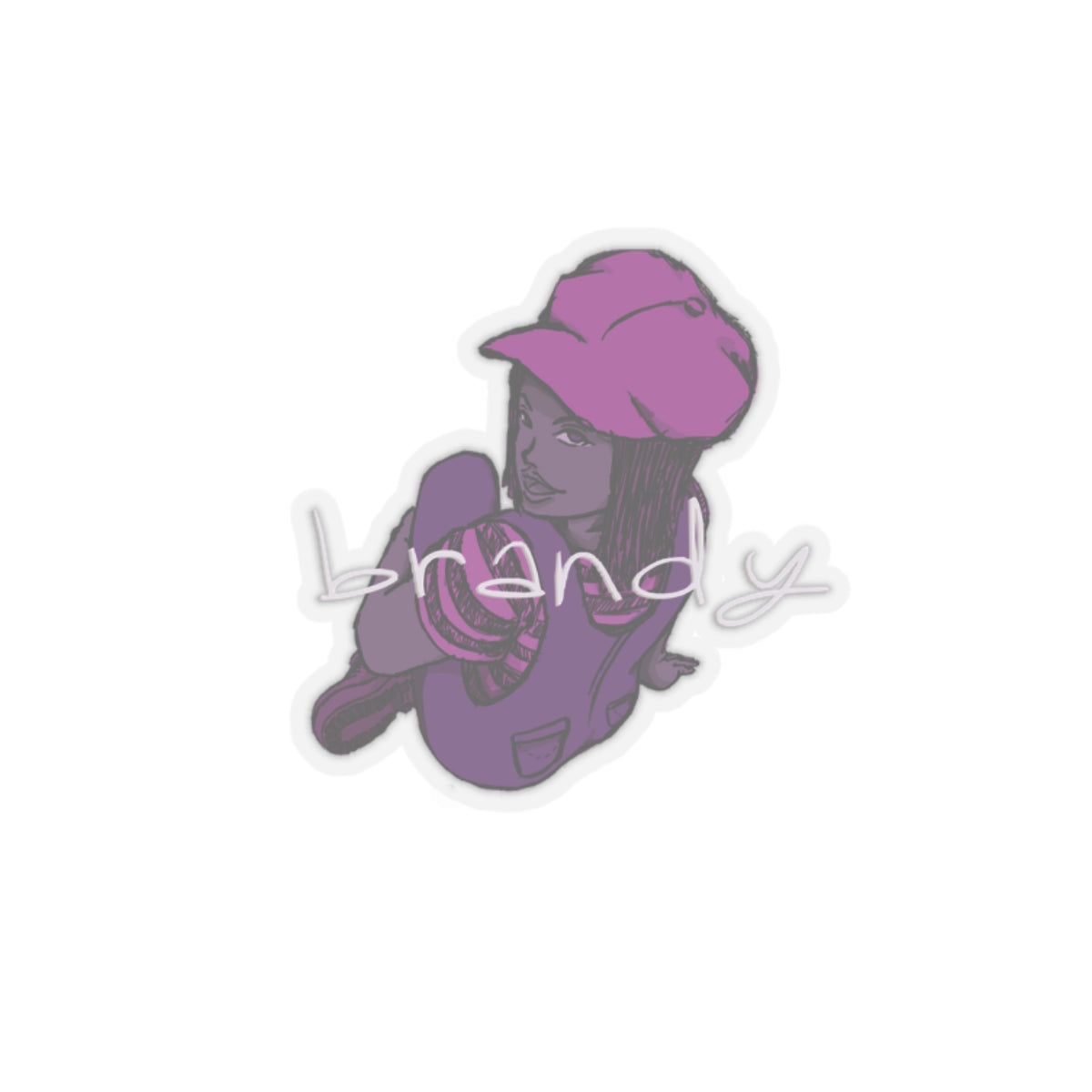 "Brandy" Purple Version Sticker