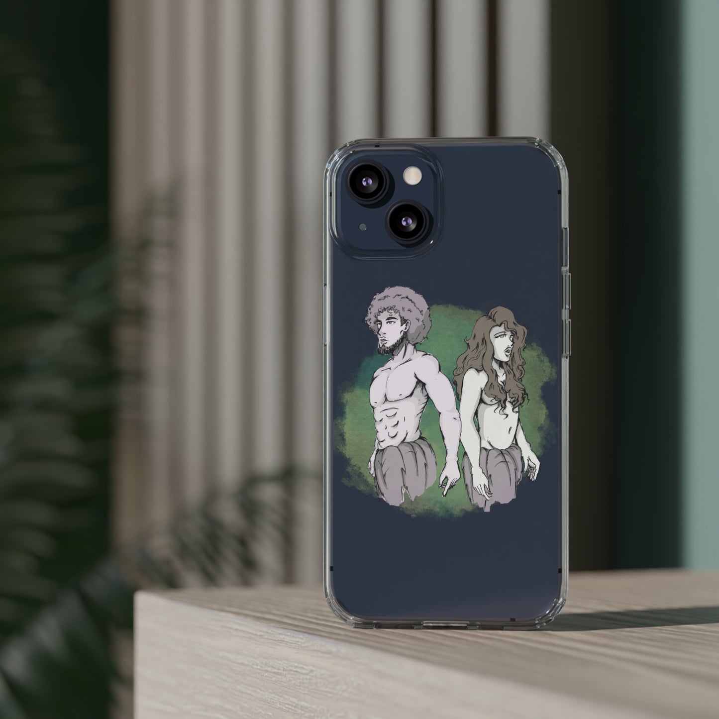 Adam and Eve Clear Phone Case