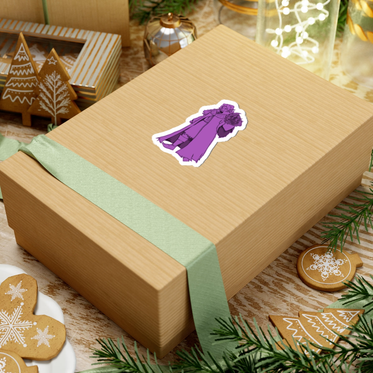 Argenone Purple Cloaked Sticker — Kiss-Cut Vinyl Laptop Sticker
