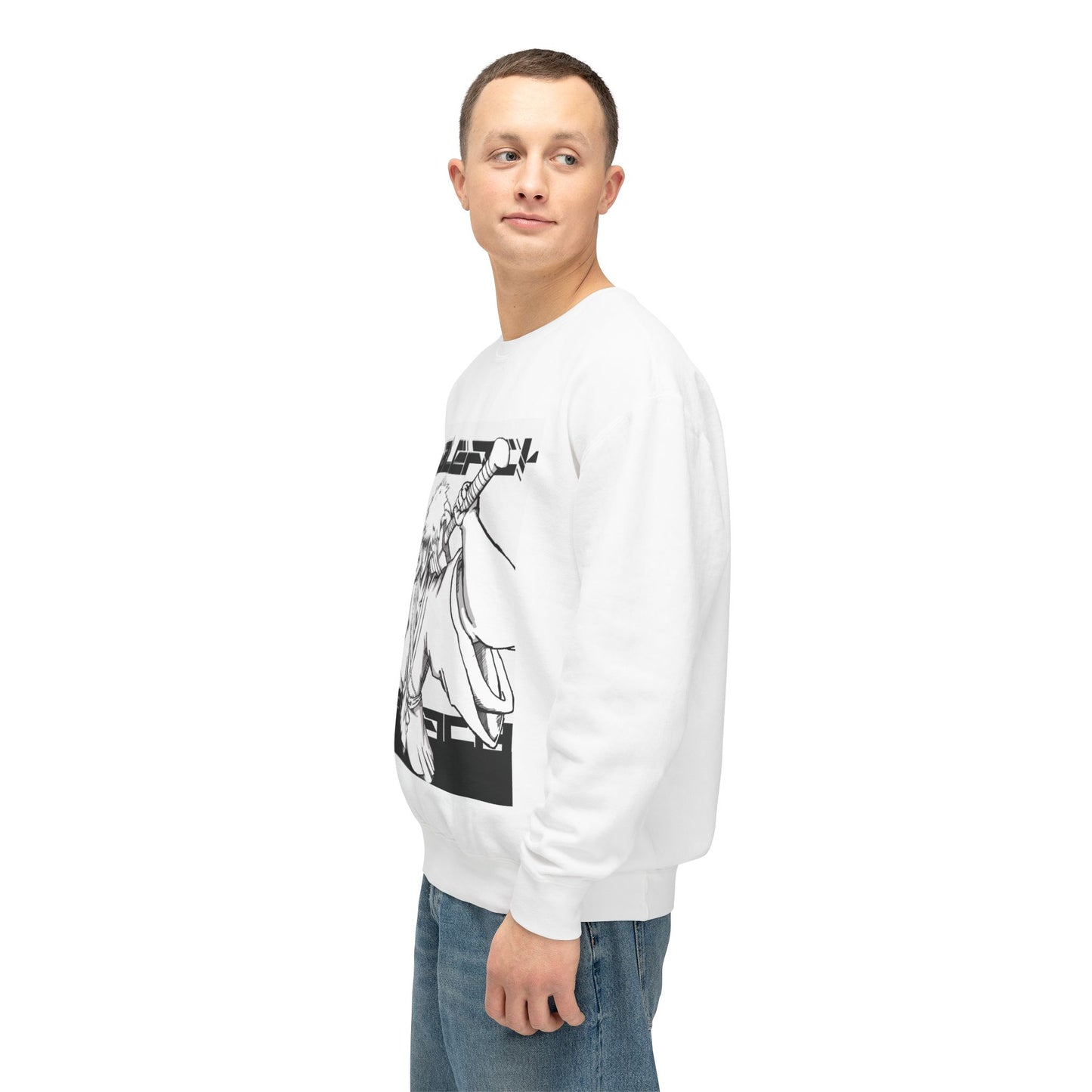 "Bleach" White Version Unisex Lightweight Crewneck Sweatshirt