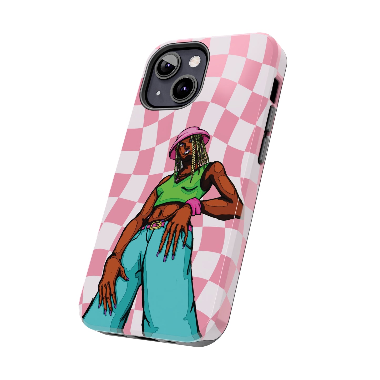 Bucket Hat Girl Tough Phone Cases