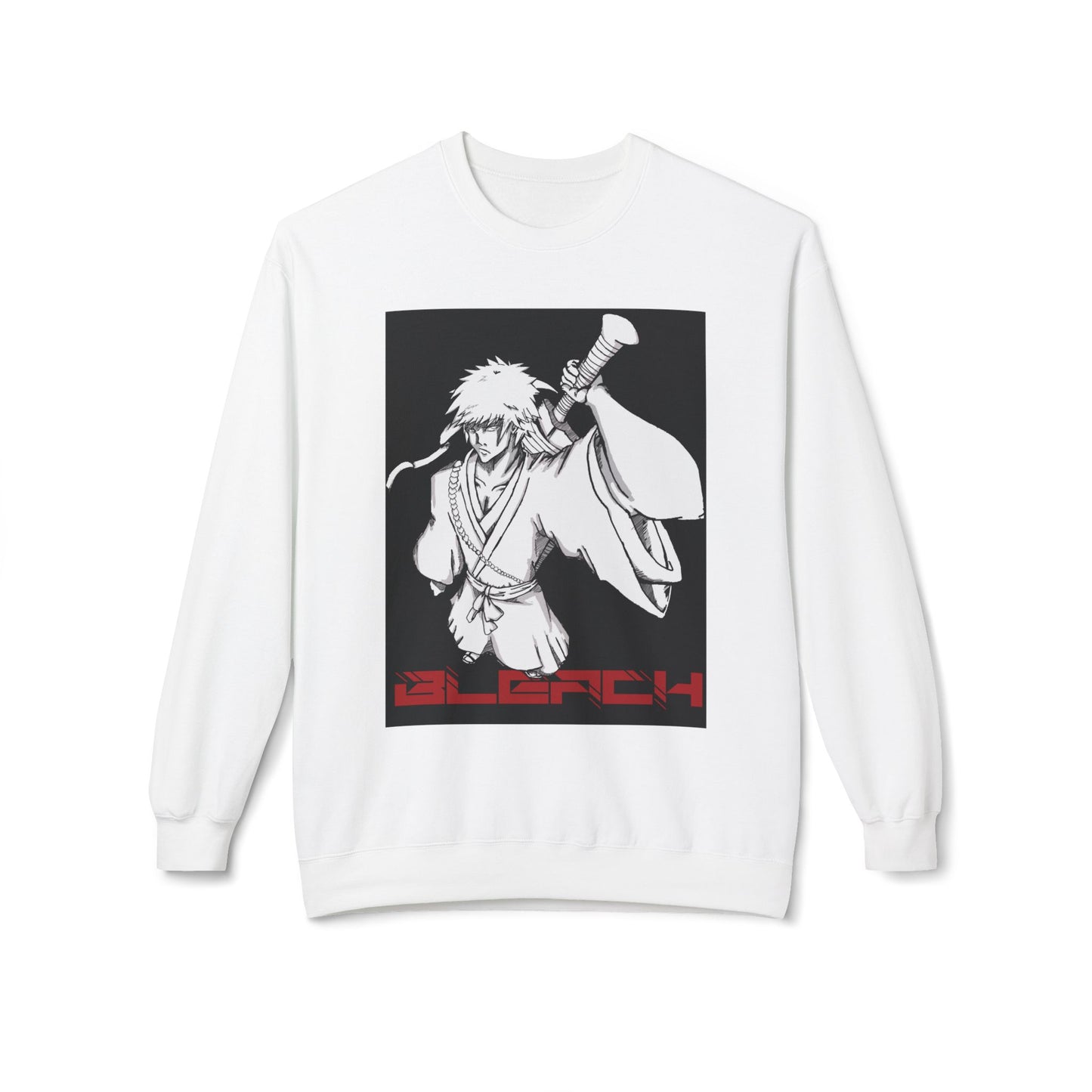 "Bleach" Black Version Unisex Midweight Softstyle Fleece Crewneck Sweatshirt