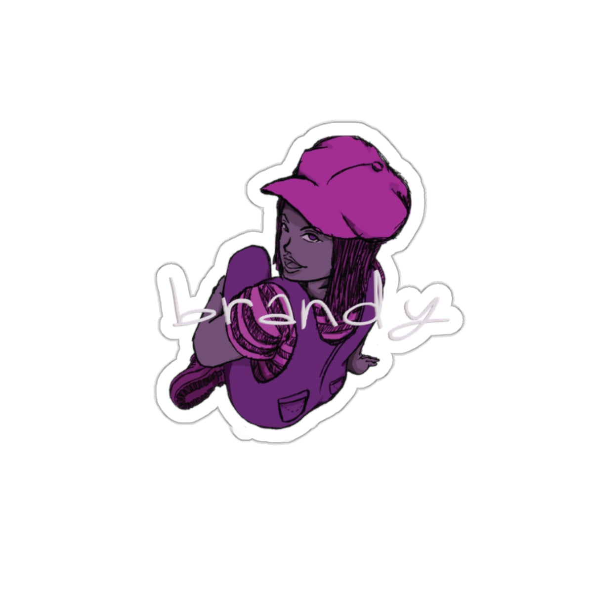 "Brandy" Purple Version Sticker