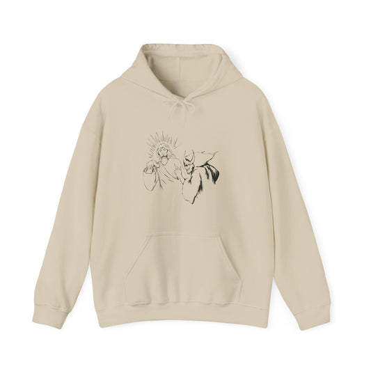 "Jesus vs Satan" Unisex Heavy Blend™ Hooded Sweatshirt