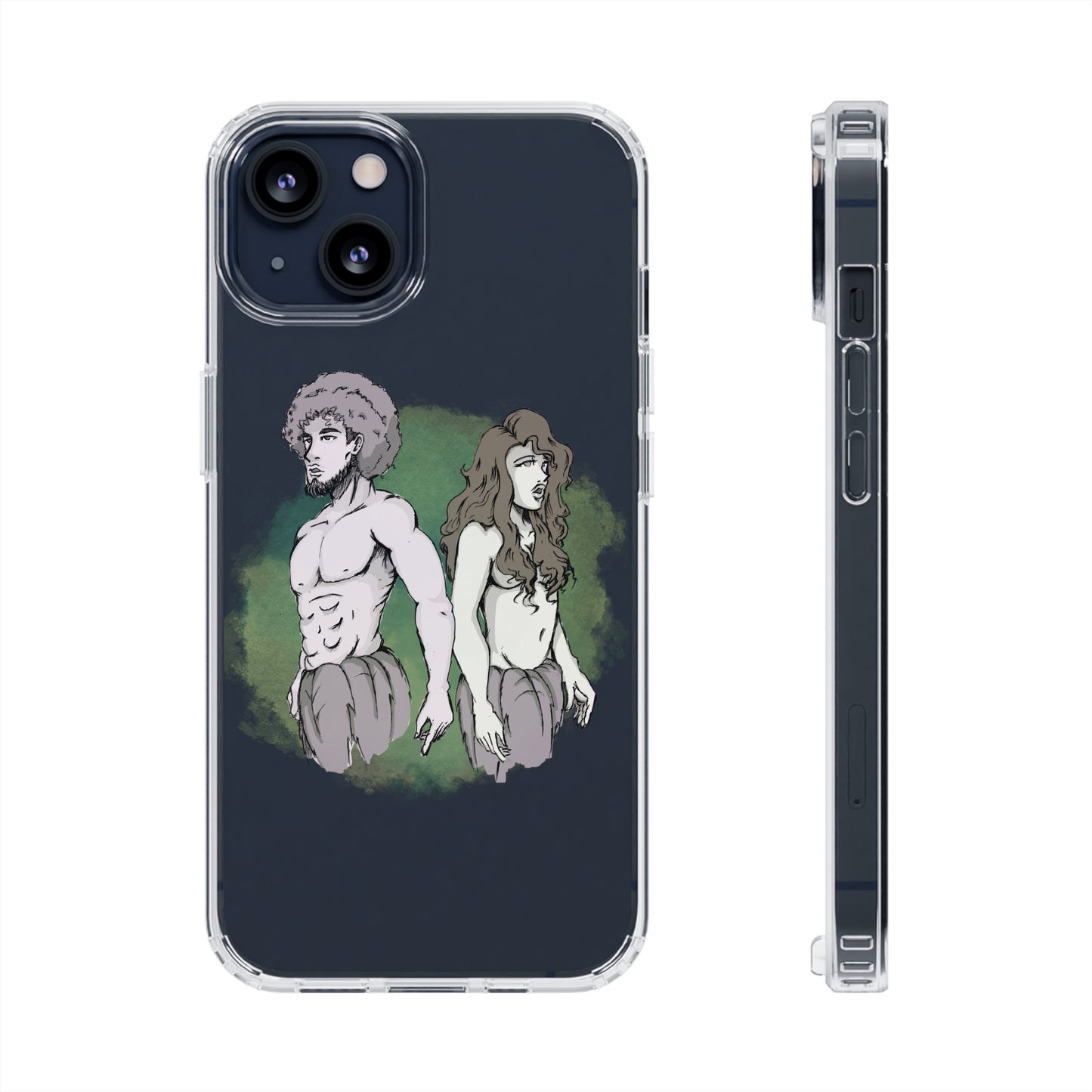 Adam and Eve Clear Phone Case