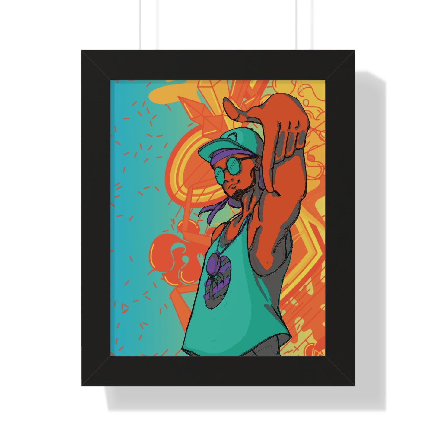 D Swag Framed Vertical Poster