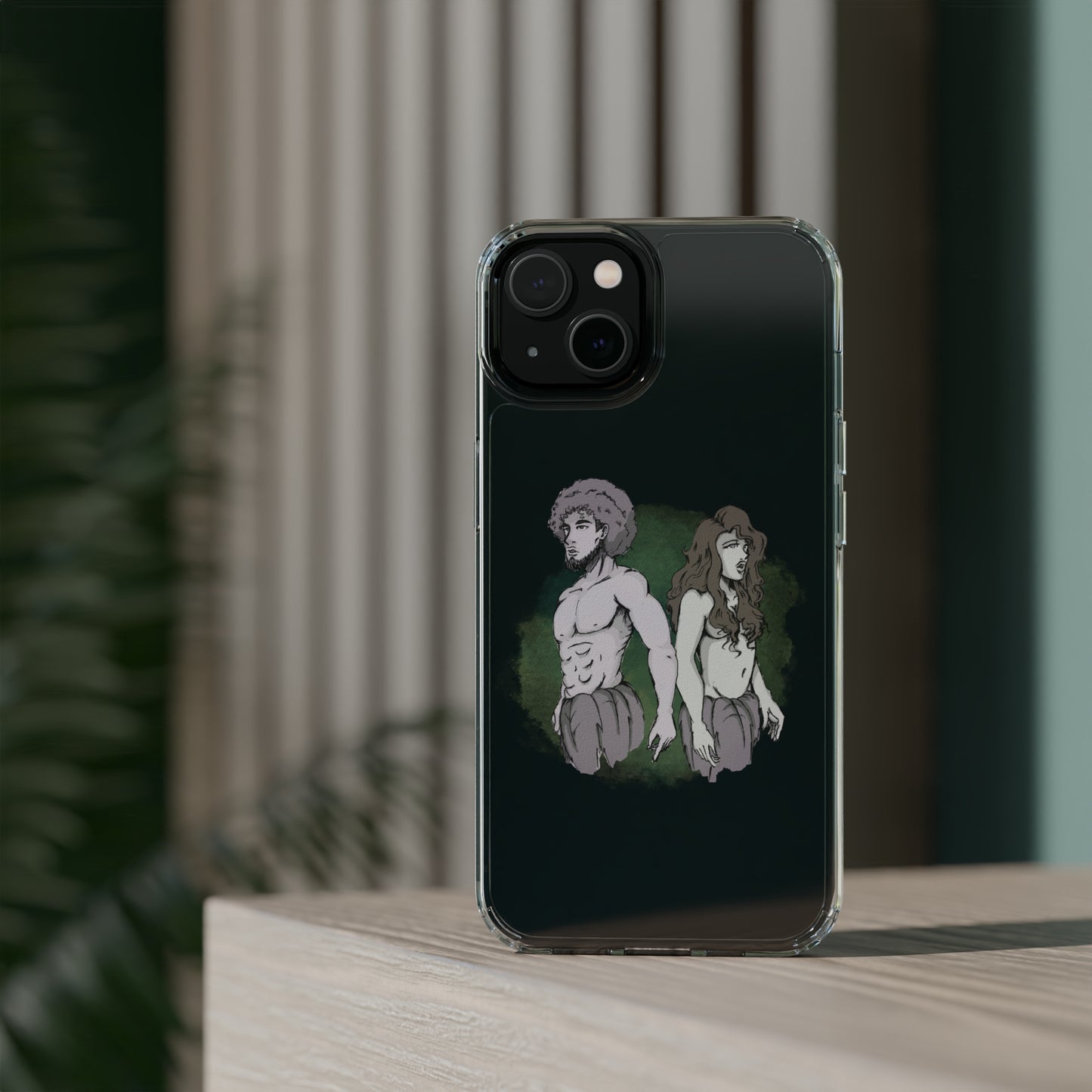 Adam and Eve Clear Phone Case