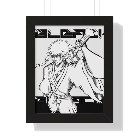 Bleach Anime White Version- Sleek Warrior Design for Home Decor