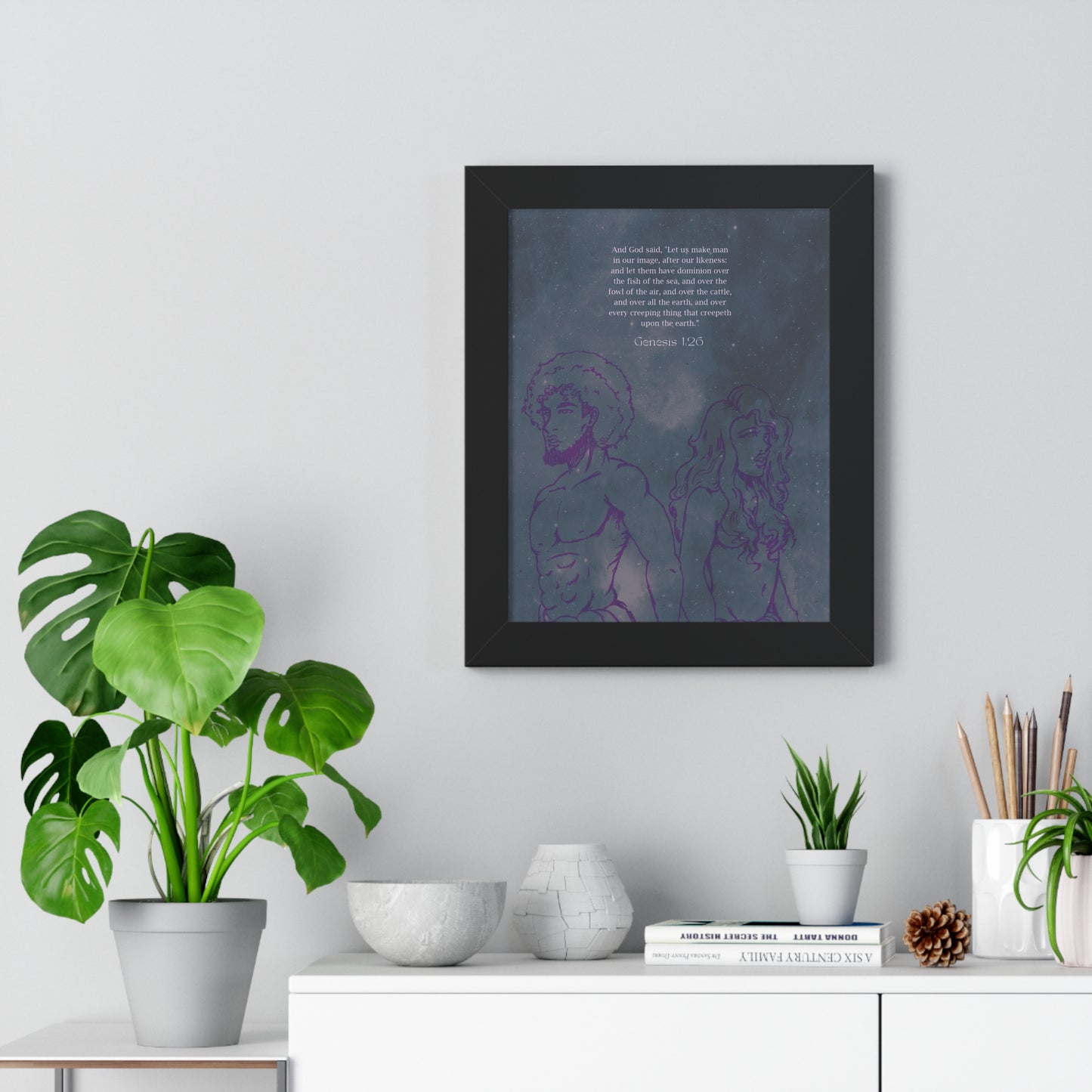 Adam & Eve Framed Vertical Poster