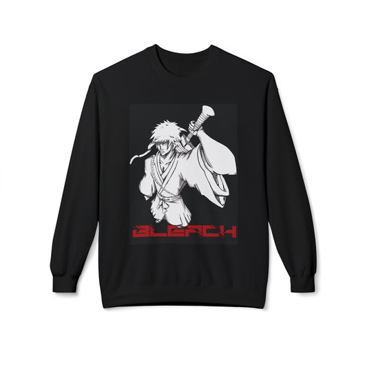 "Bleach" Black Version Unisex Midweight Softstyle Fleece Crewneck Sweatshirt