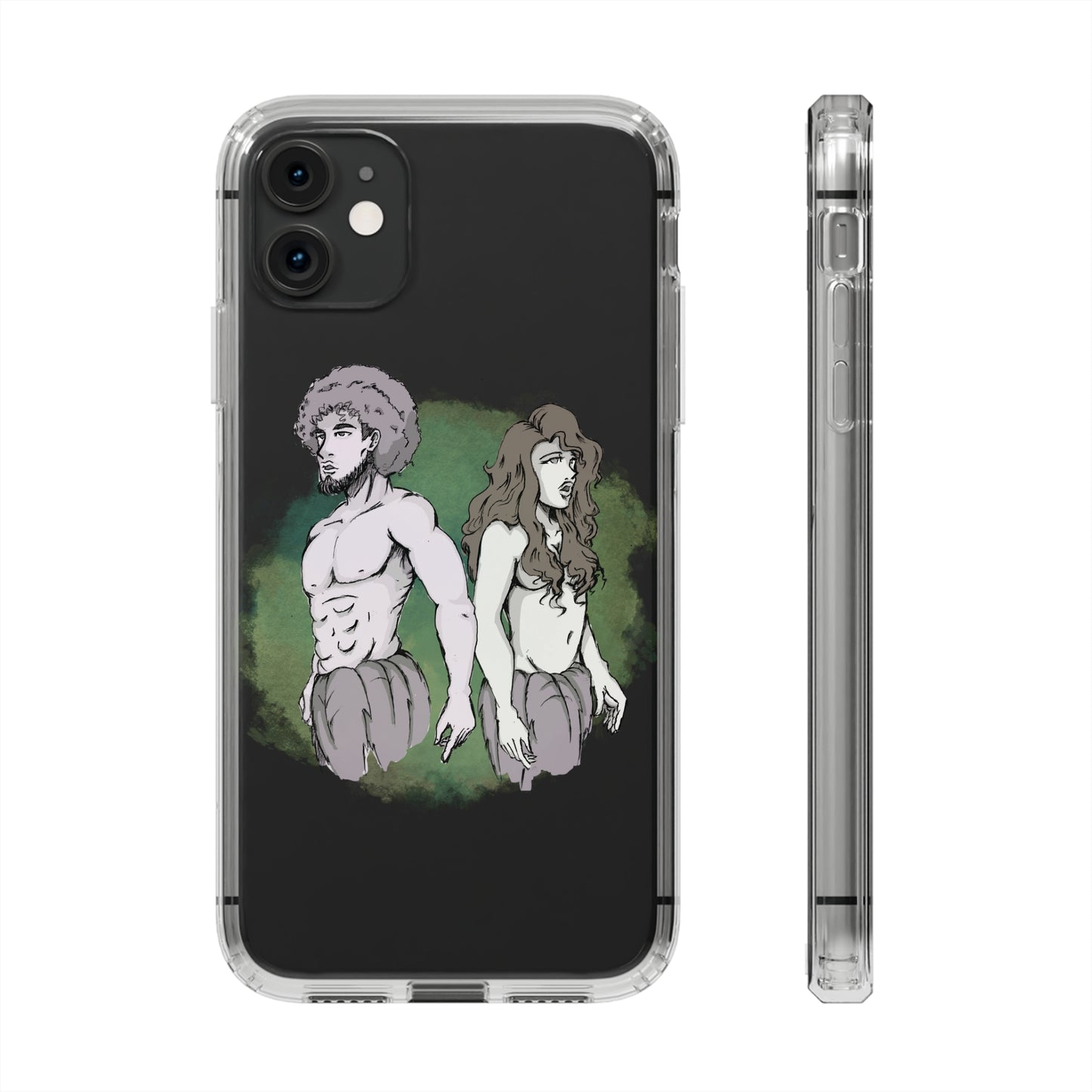Adam and Eve Clear Phone Case