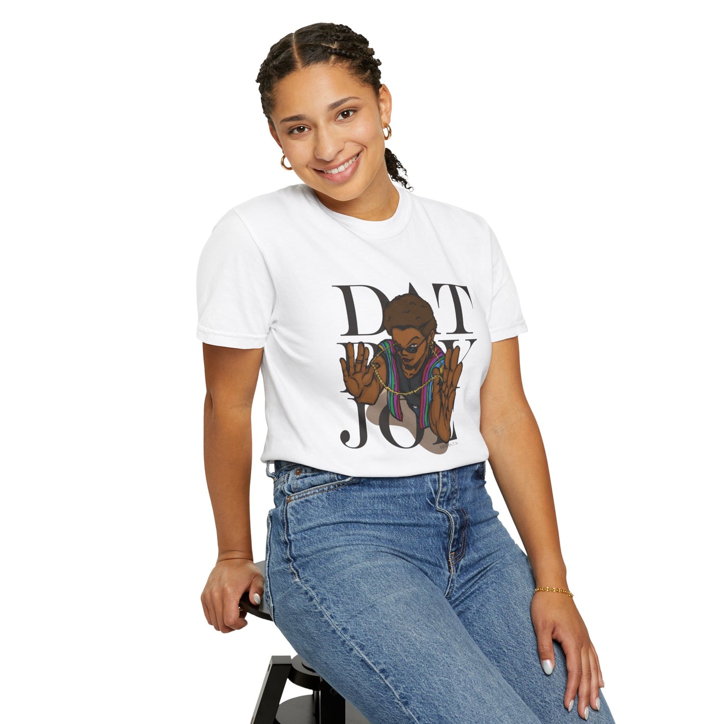 Unisex Garment-Dyed T-Shirt with 'DAT BOY JOE' Graphic - Bold Streetwear Style