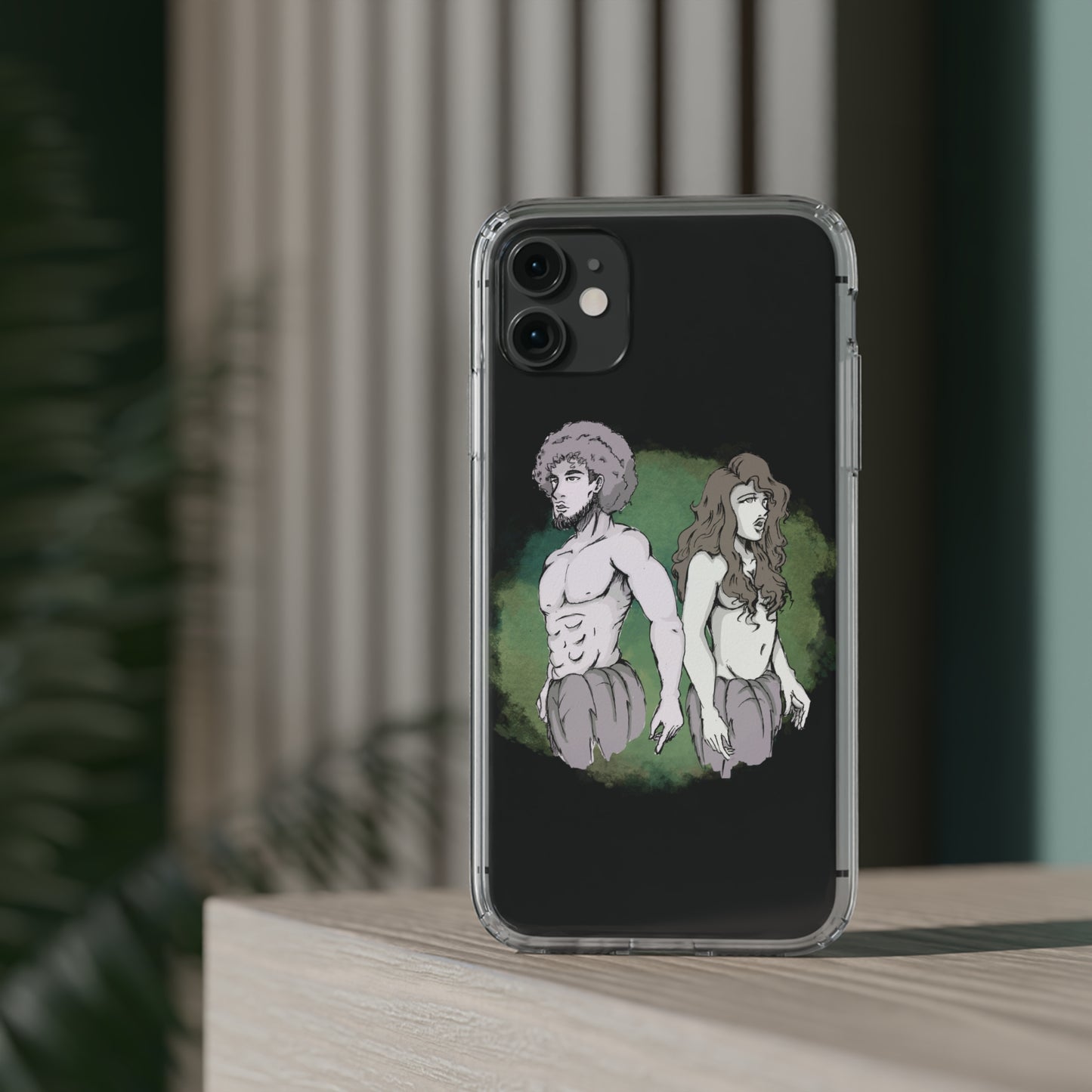 Adam and Eve Clear Phone Case