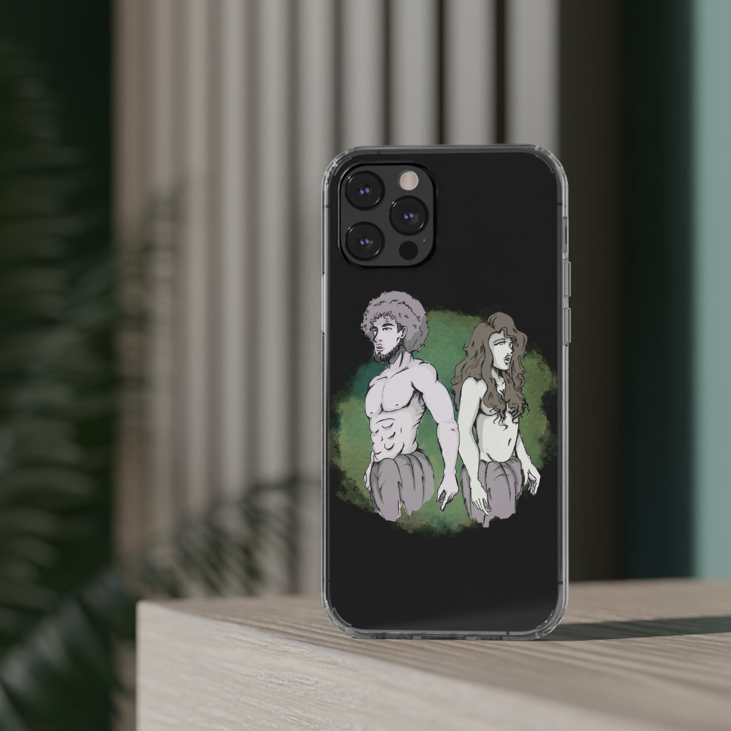 Adam and Eve Clear Phone Case