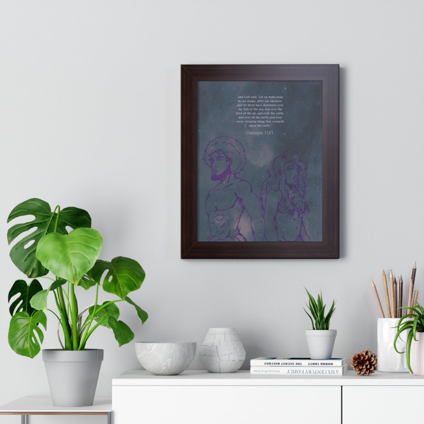 Adam & Eve Framed Vertical Poster