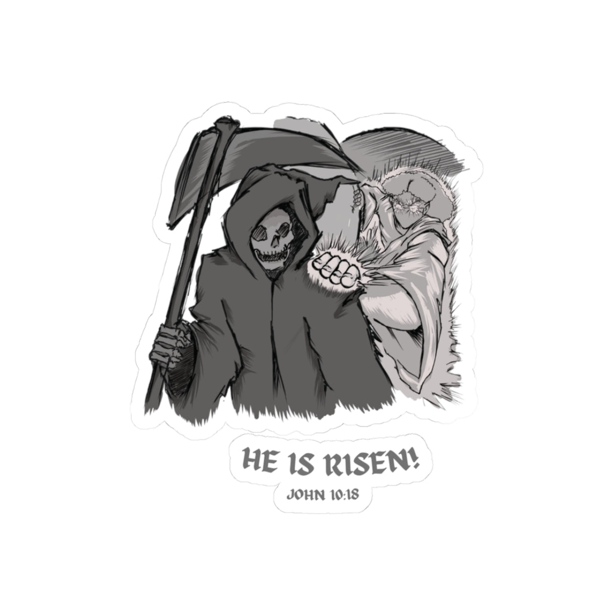 Kiss-Cut Stickers with Resurrection Design | Expressive Stickers for Easter, Laptop Decor, Gift for Friends, Faith-Based Stickers, [...]