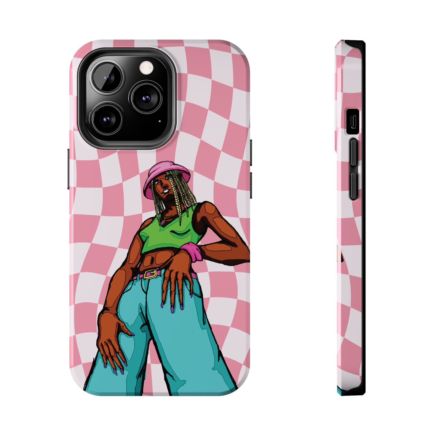 Bucket Hat Girl Tough Phone Cases
