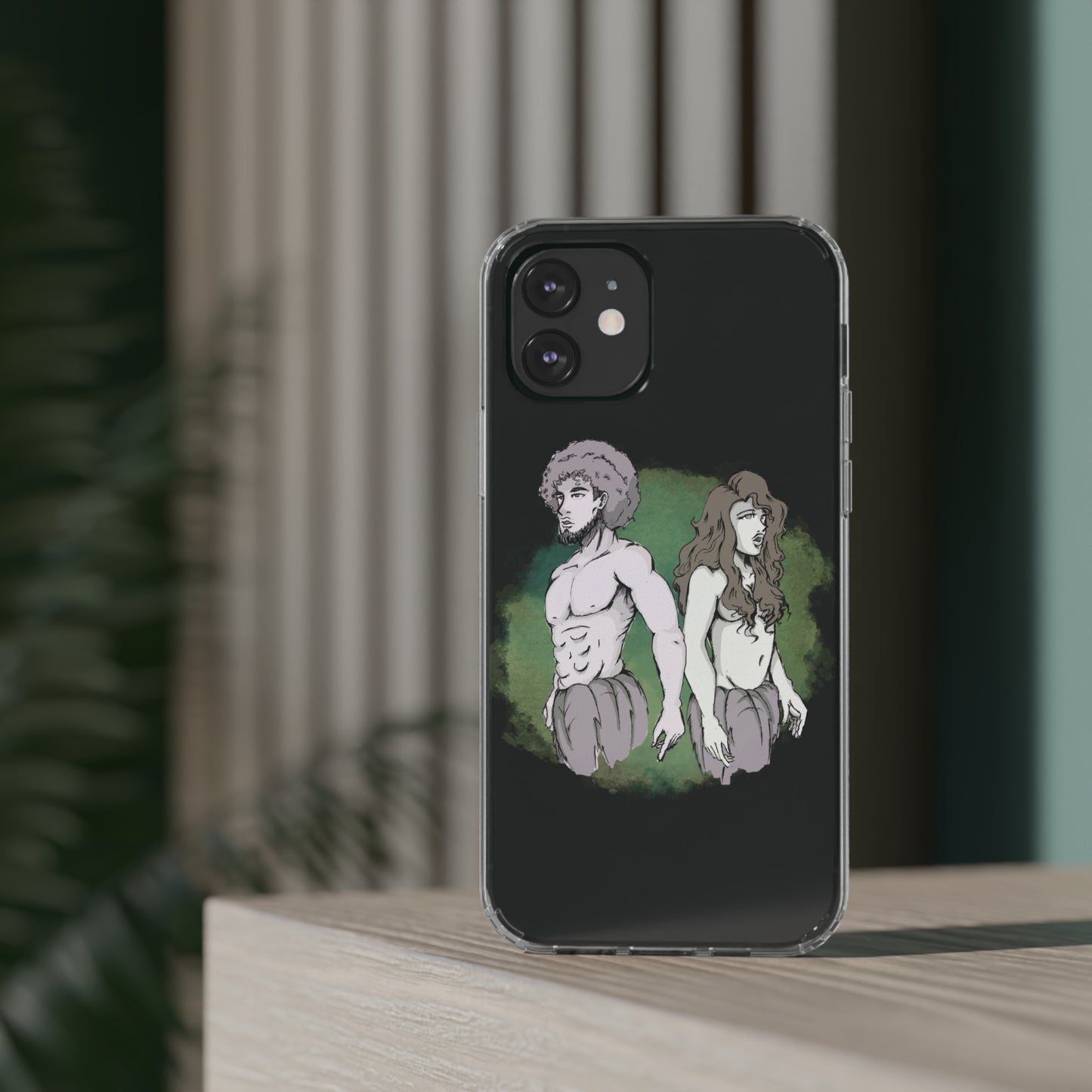 Adam and Eve Clear Phone Case