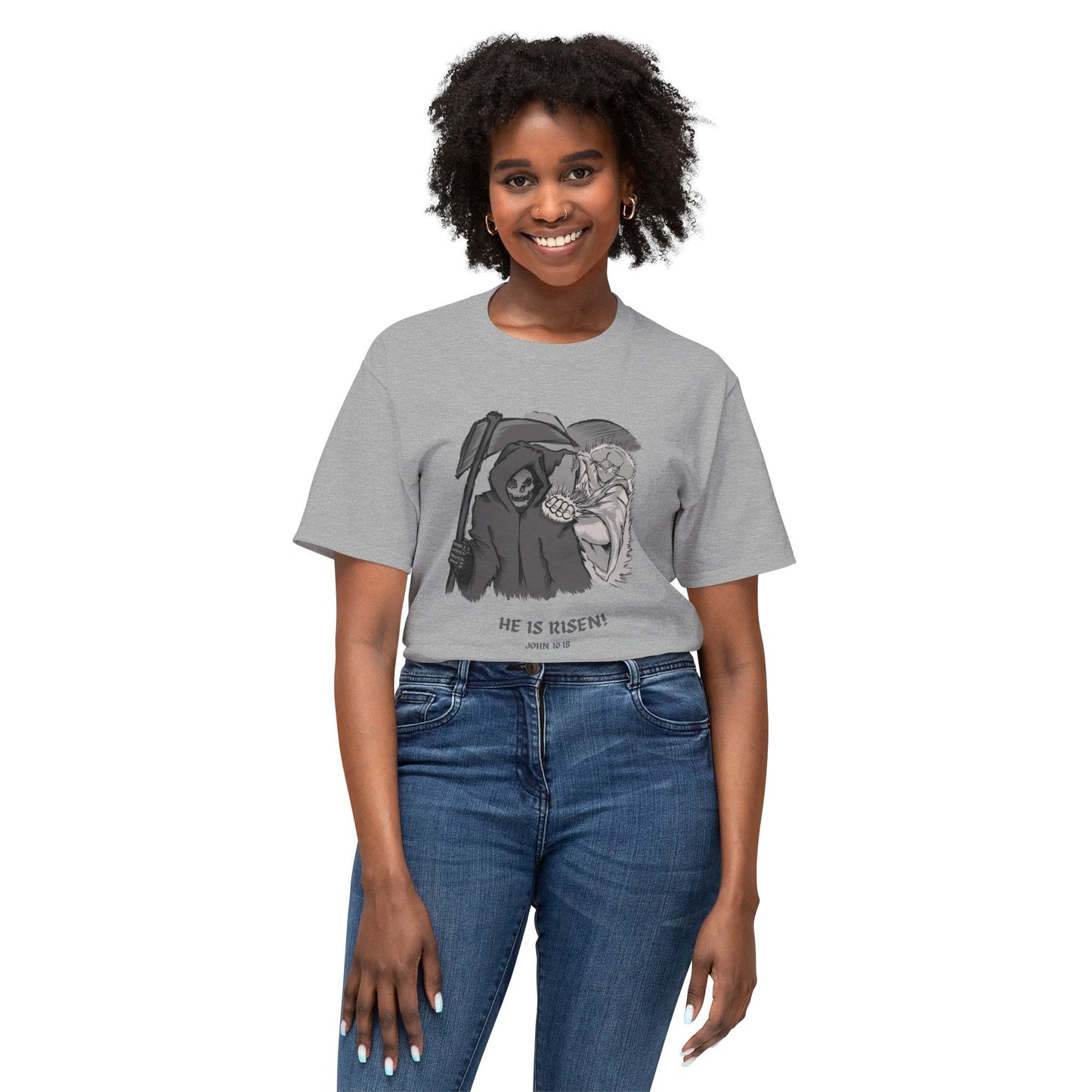 'He Is Risen!' Inspirational Graphic Tee -Unisex HD Cotton™ T-shirt