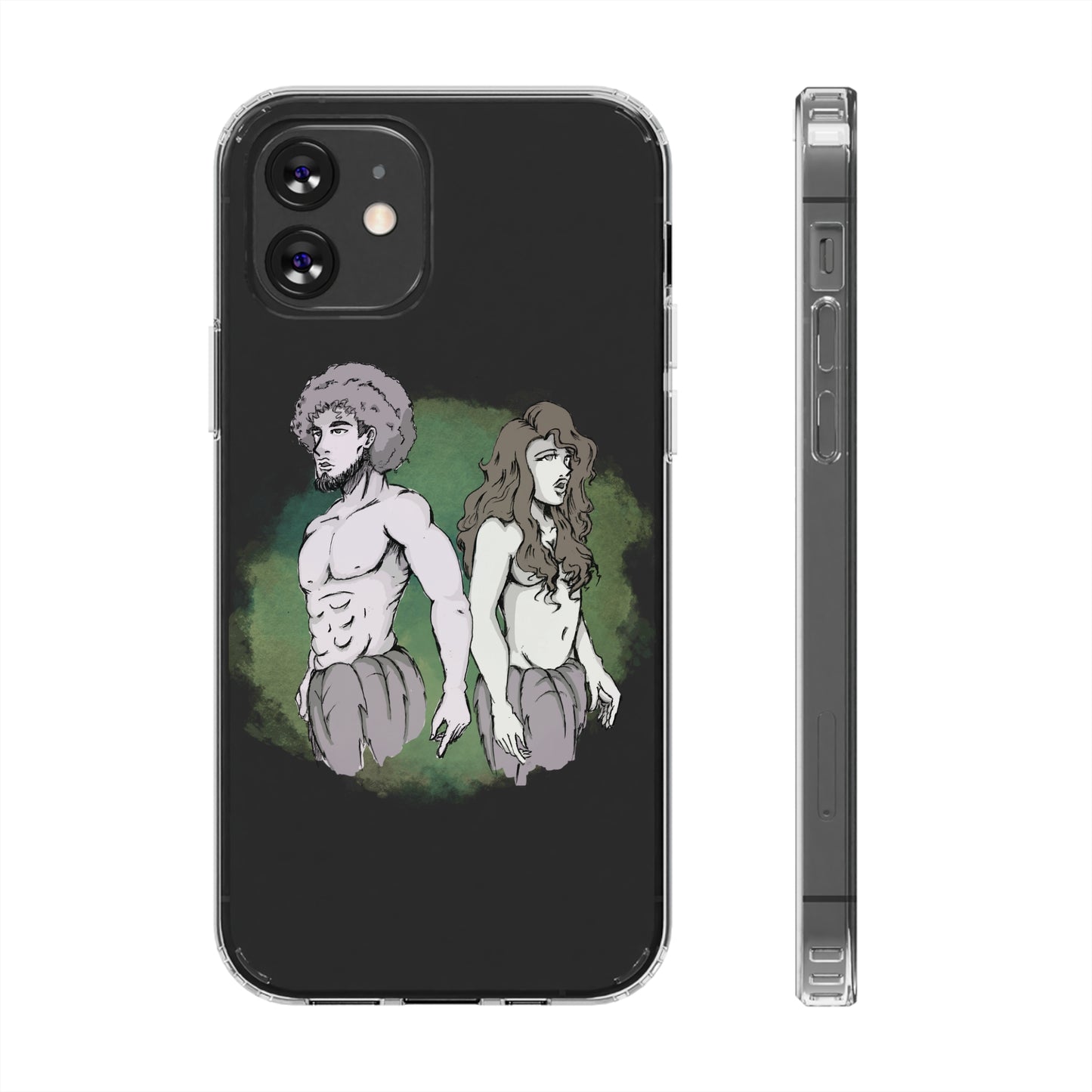 Adam and Eve Clear Phone Case