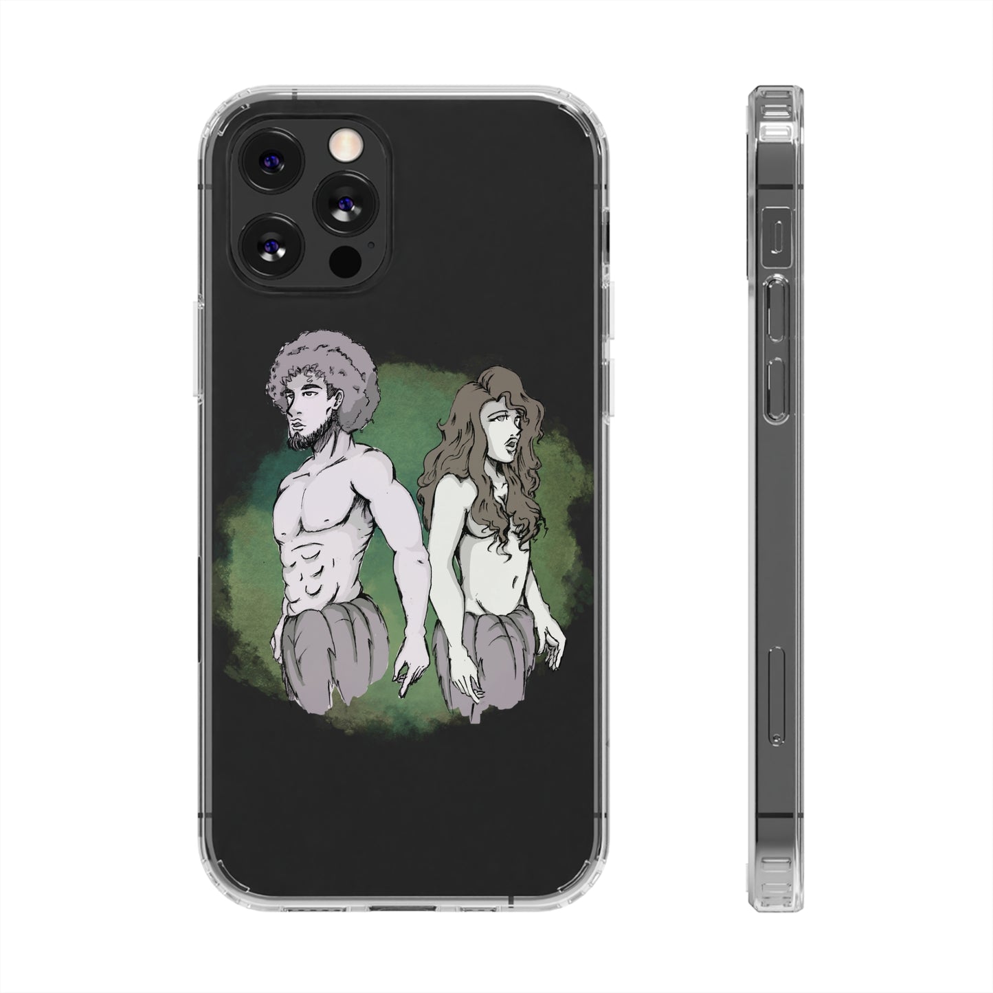 Adam and Eve Clear Phone Case