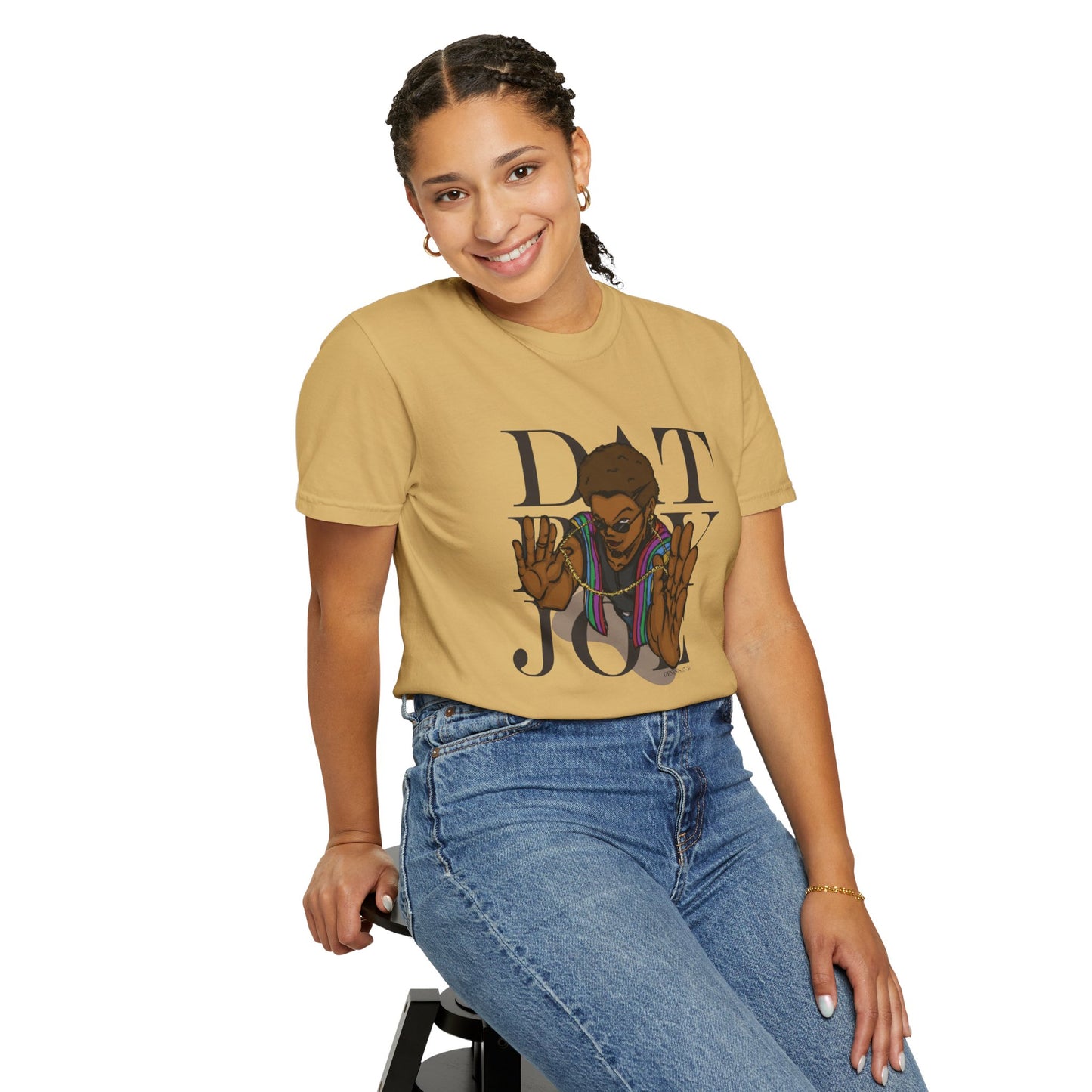 Unisex Garment-Dyed T-Shirt with 'DAT BOY JOE' Graphic - Bold Streetwear Style