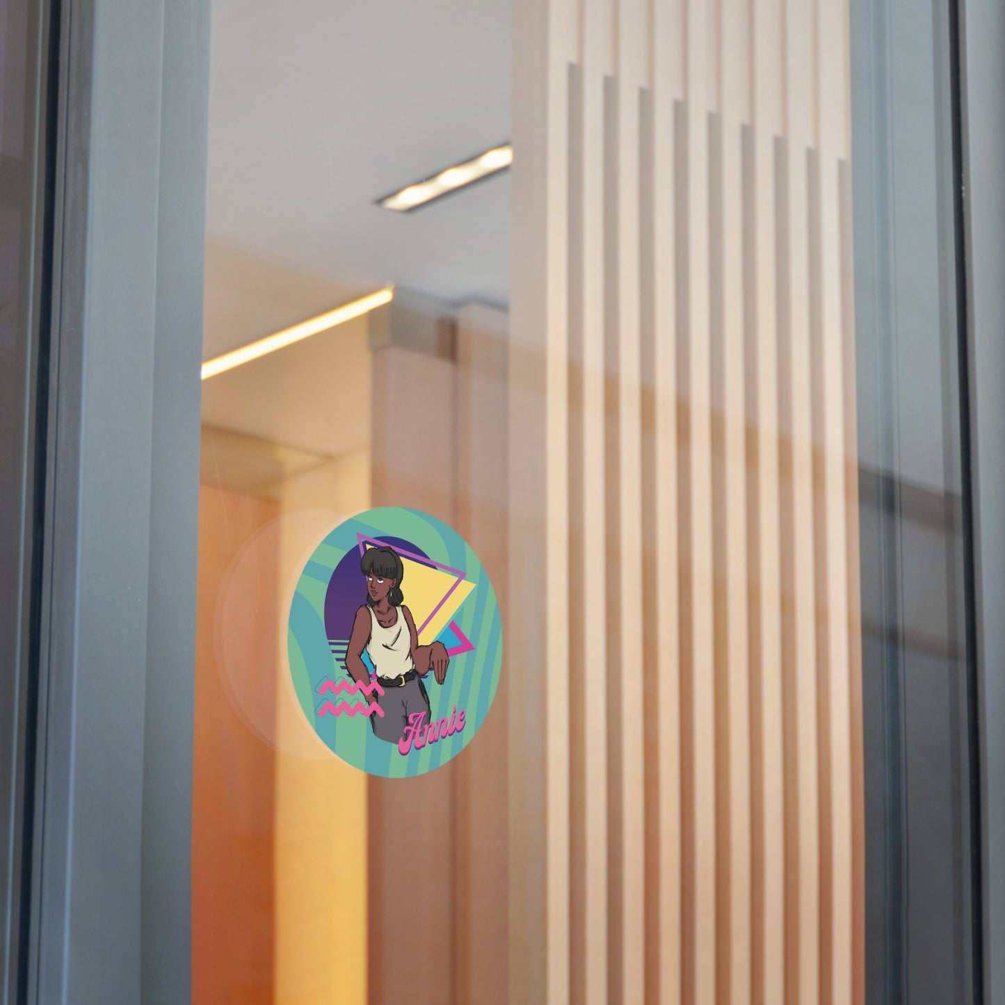 Retro Annie Vinyl Stickers - Colorful 80s Design