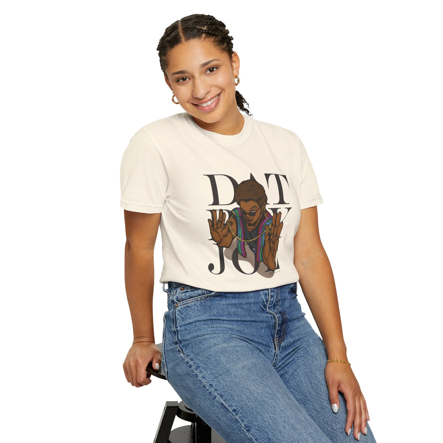 Unisex Garment-Dyed T-Shirt with 'DAT BOY JOE' Graphic - Bold Streetwear Style
