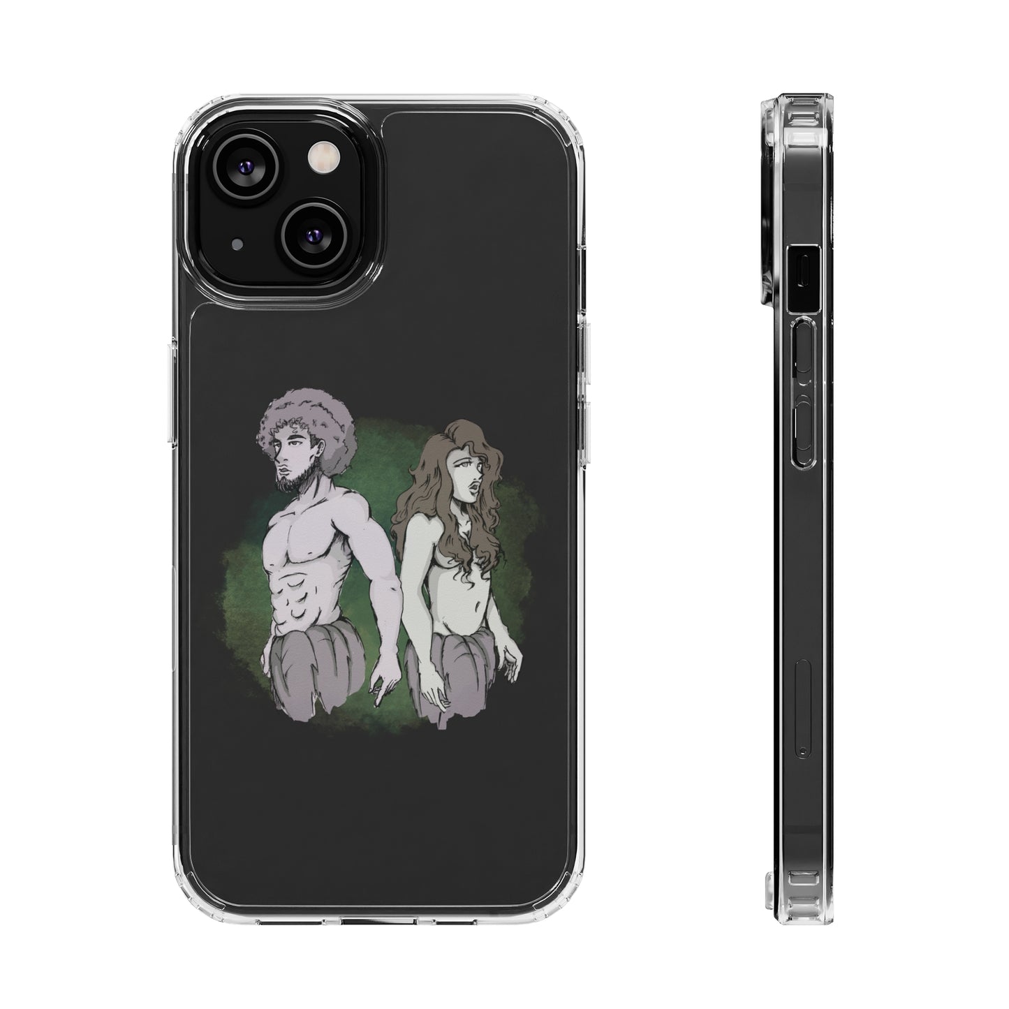 Adam and Eve Clear Phone Case