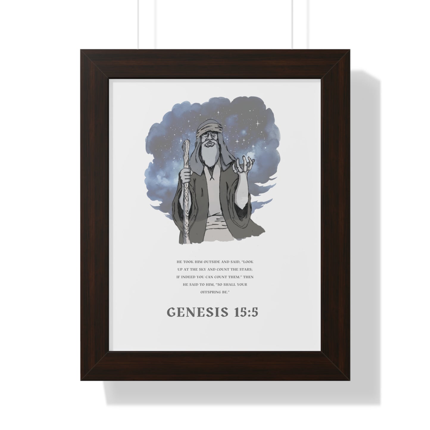 Abraham Framed Vertical Poster