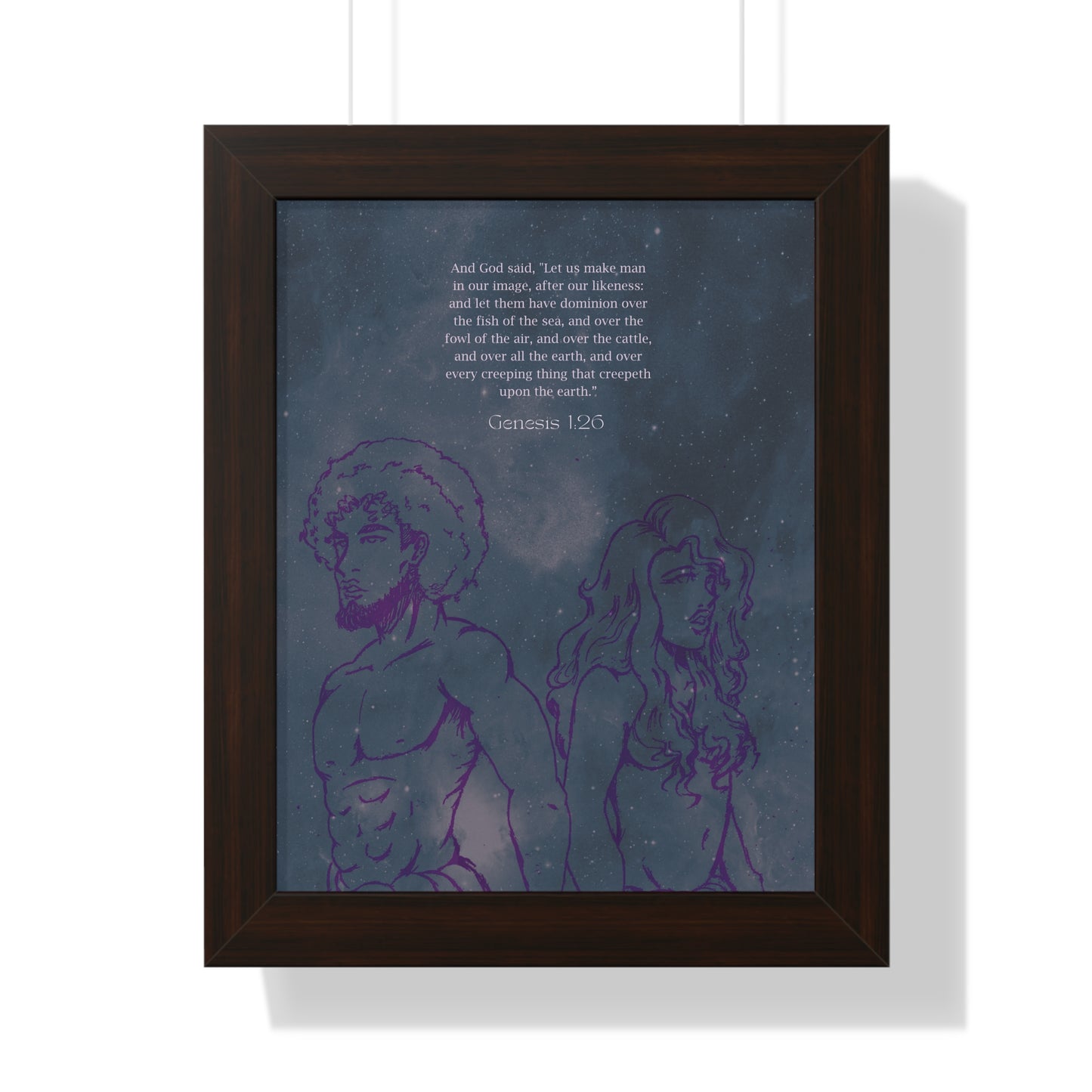 Adam & Eve Framed Vertical Poster