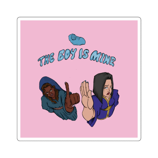 The Boy Is Mine Square Stickers - Fun, Colorful Vinyl for Fans & Friends