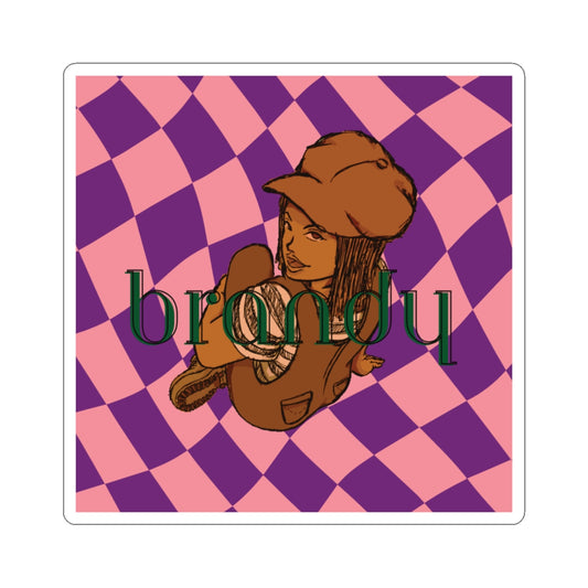 Brandy Trendy Kiss-Cut Stickers with Retro Design – Perfect for Personalizing Laptops & Diaries