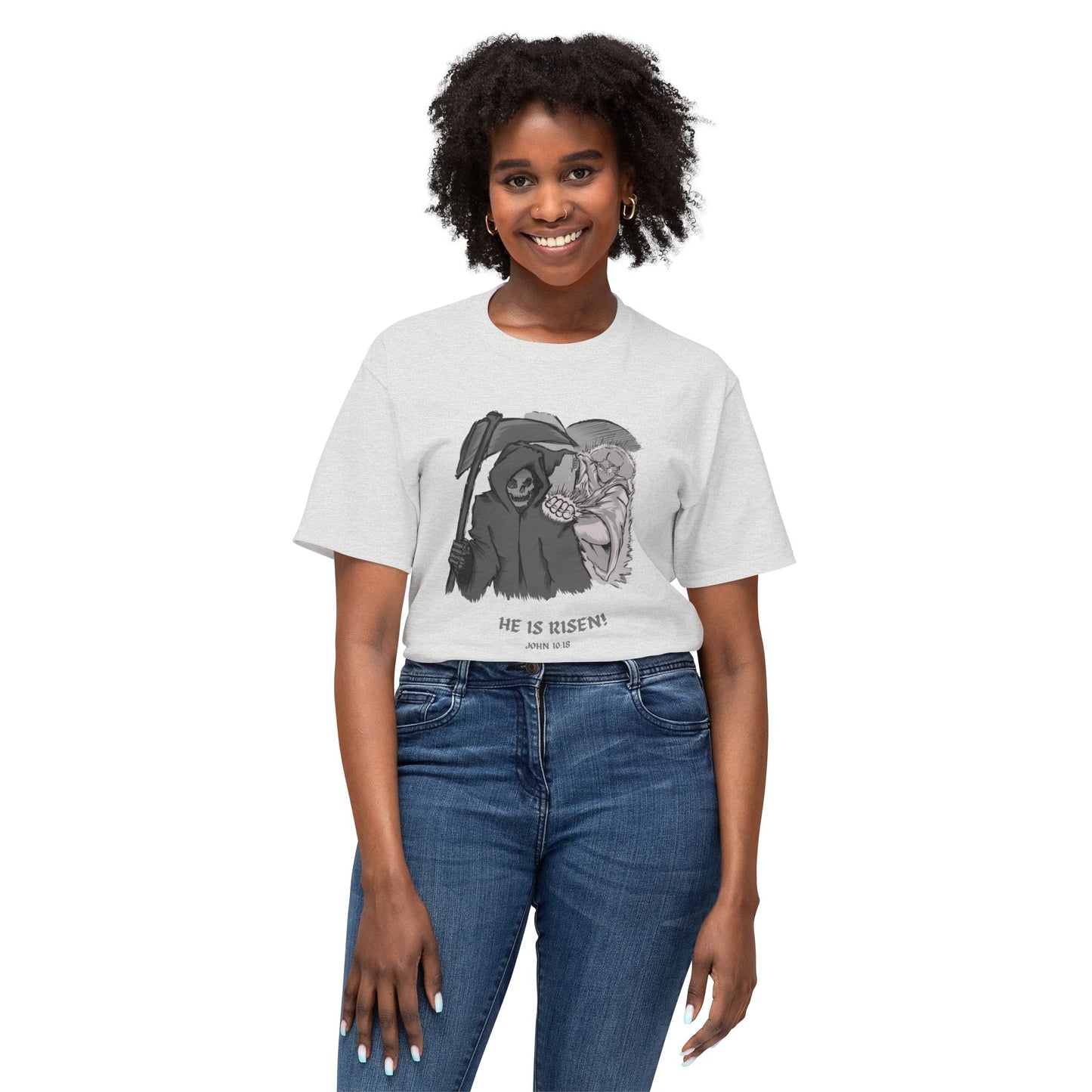 'He Is Risen!' Inspirational Graphic Tee -Unisex HD Cotton™ T-shirt
