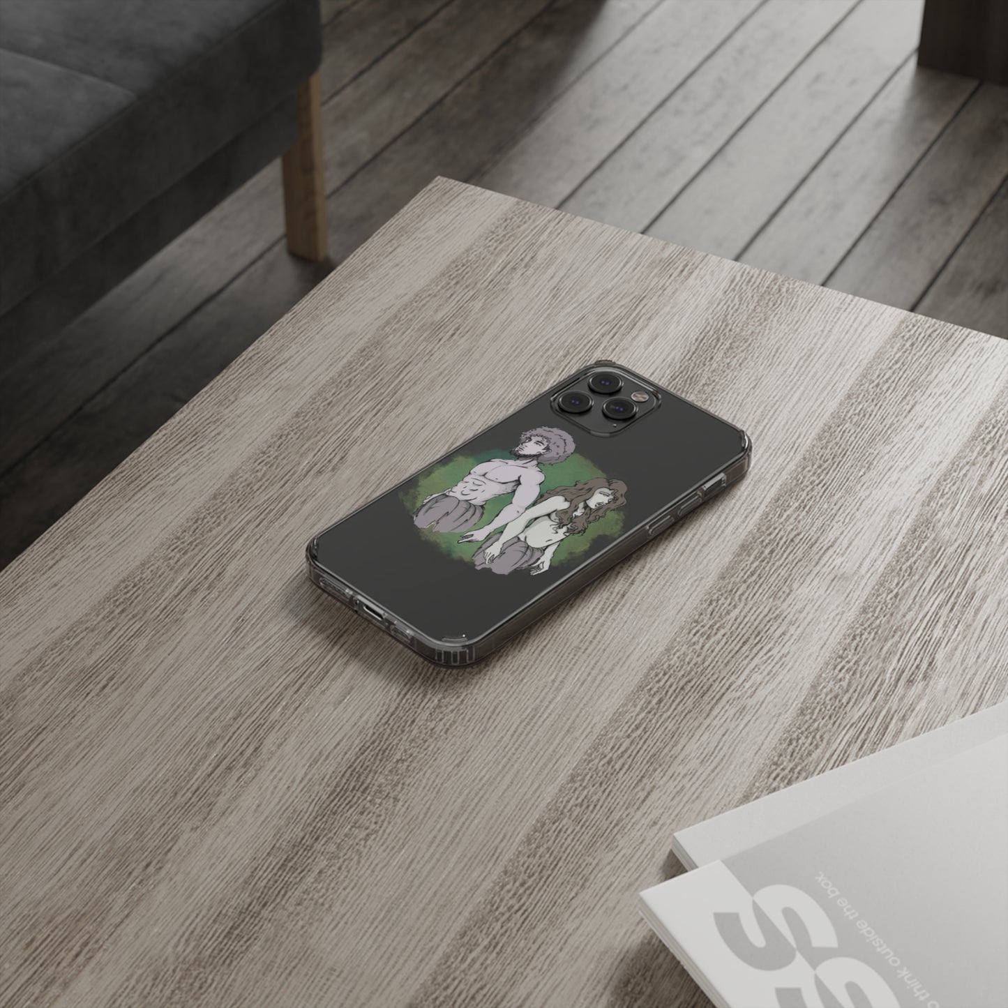 Adam and Eve Clear Phone Case