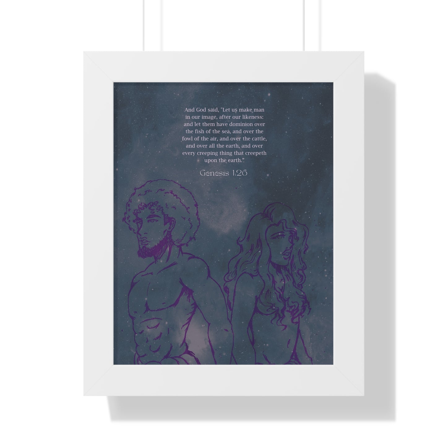 Adam & Eve Framed Vertical Poster