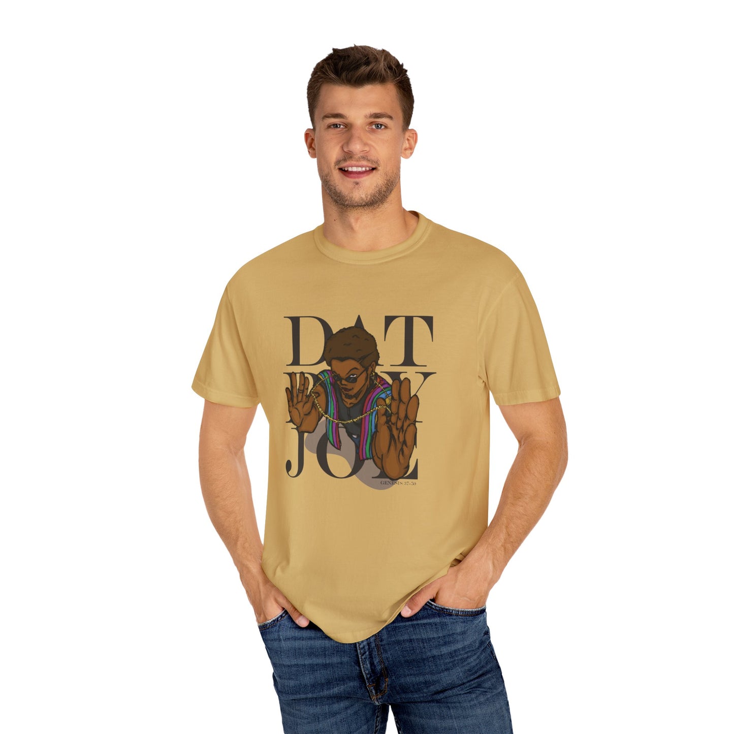 Unisex Garment-Dyed T-Shirt with 'DAT BOY JOE' Graphic - Bold Streetwear Style