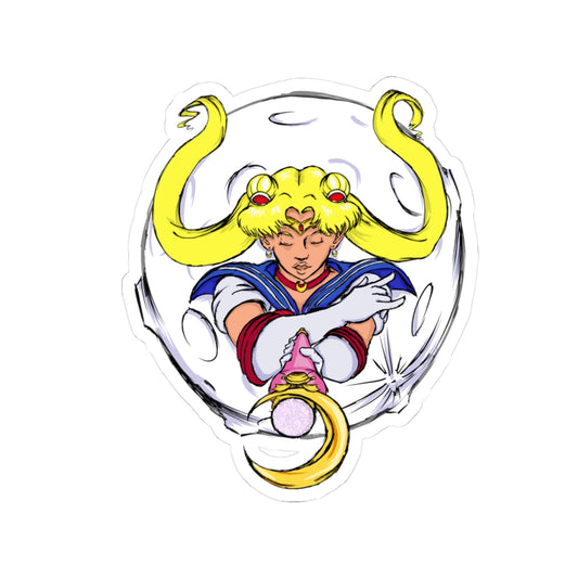 Sailor Moon-Inspired Kiss-Cut Sticker — Magic Transformation Art Sticker