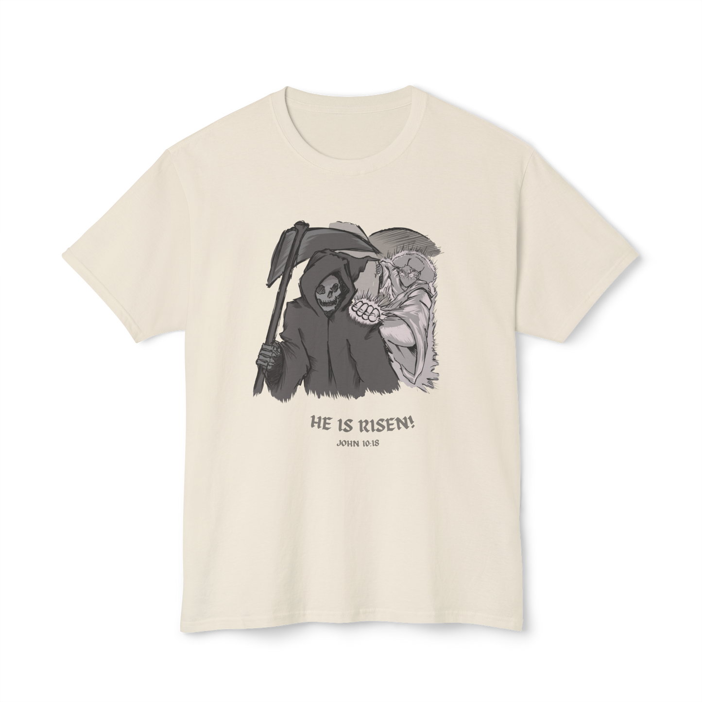 'He Is Risen!' Inspirational Graphic Tee -Unisex HD Cotton™ T-shirt
